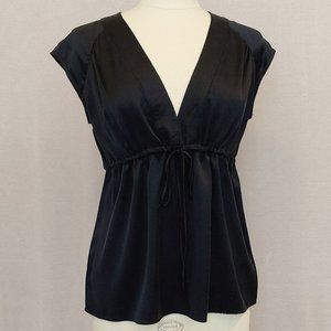 Sexy Stretch Silk plunge v-neck top by Express